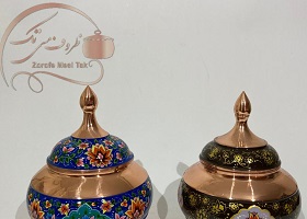 عرضه انواع قندان مسی میناکاری