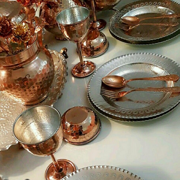 سرویس غذاخوری مسی سفره عروس