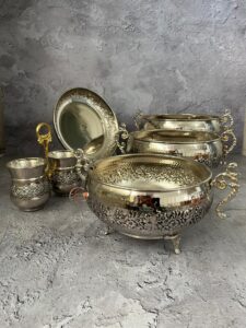 ست کروم ظروف مسی اطلسی