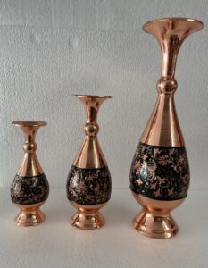 گلدان مسی هدیه شرکتی با حکاکی هنری