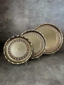 سینی مسی تراش گلبرگ