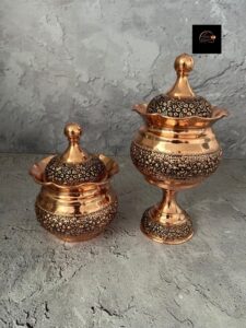 انواع قندان مسی گلبرگ